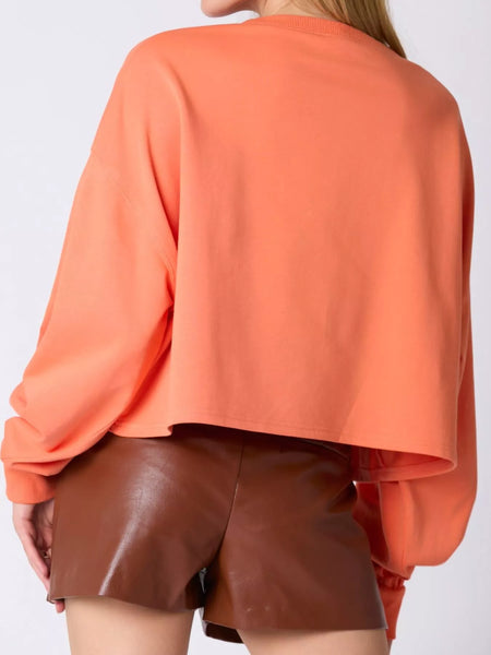 Halloween Candy Sequin Long-Sleeve Sweatshirt