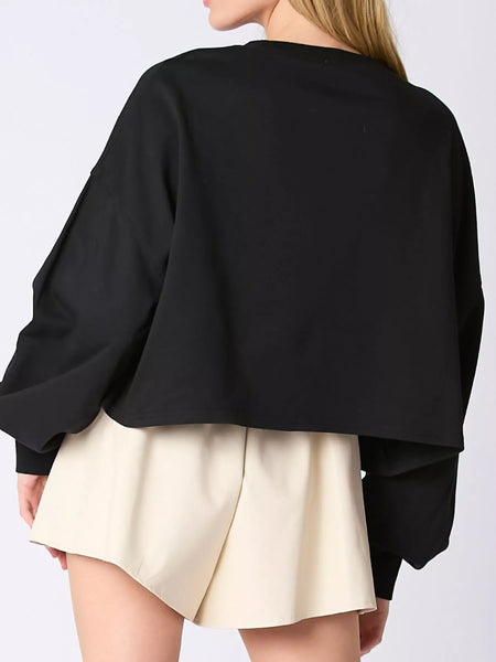 Halloween Candy Sequin Long-Sleeve Sweatshirt