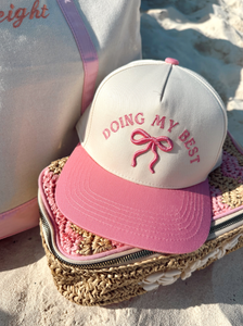 Doing My Best - Pink Vintage Trucker Hat    