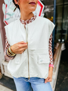 Oversized Lattice Vest