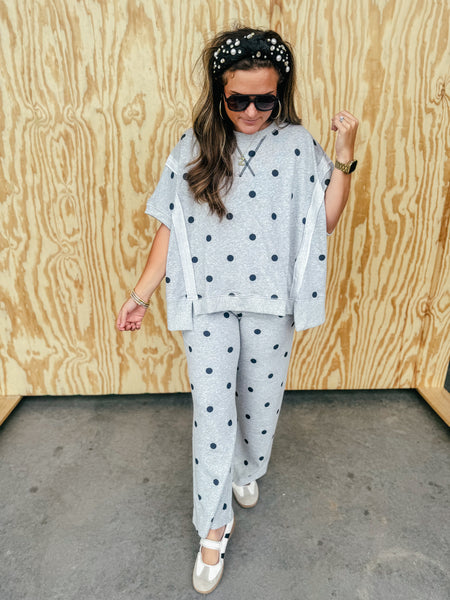 Grey Polka Dot Set