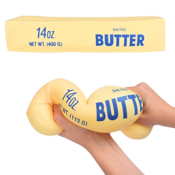 Showcase - Giant Salted Butter Stick 10" Slow-Rise Squishy Fidget Toy (1pc)