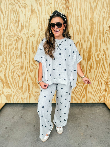 Grey Polka Dot Set