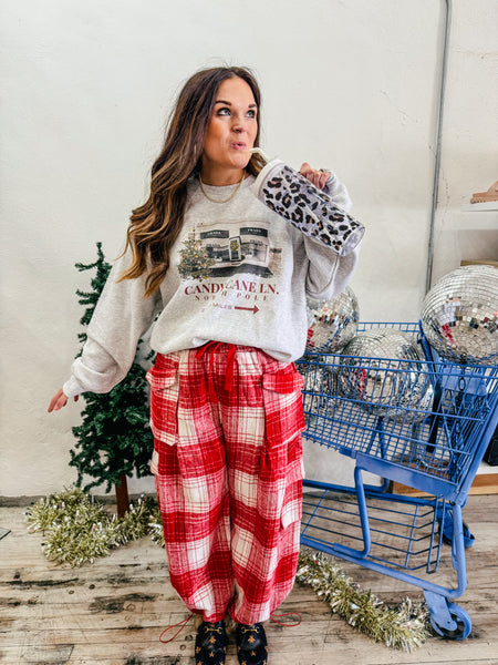 Holiday Plaid Fleece Jogger