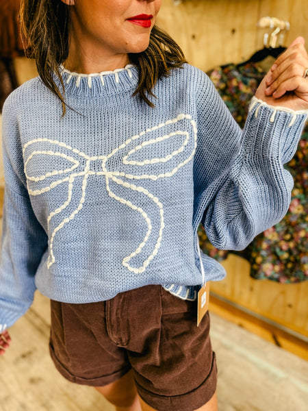 Kaylee Sweater in Powder Blue