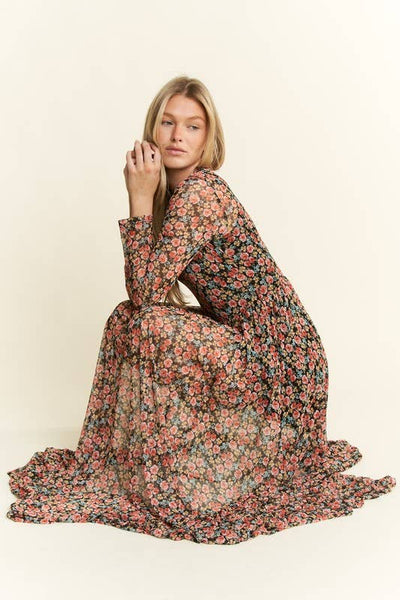 JADE BY JANE - FLORAL PRINT MAXI DRESS
