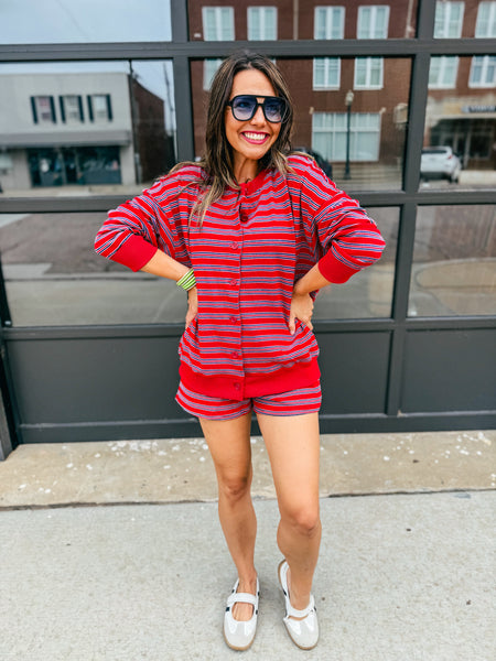Perry Red Stripe Set