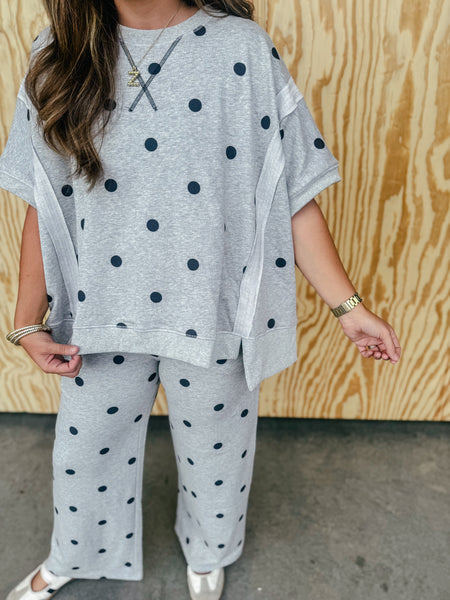 Grey Polka Dot Set