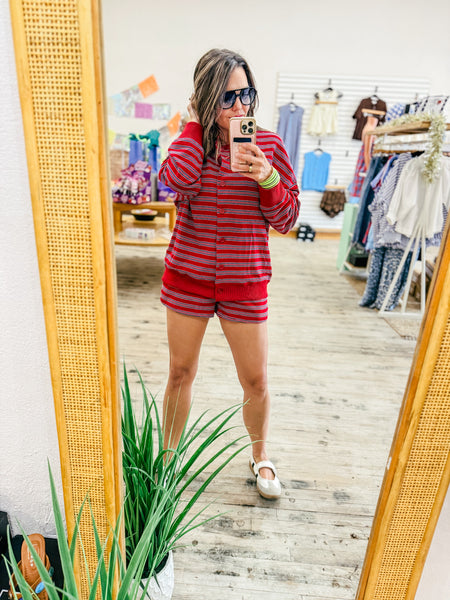 Perry Red Stripe Set