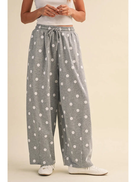 Abby Polka Dot Barrel Sweatpants