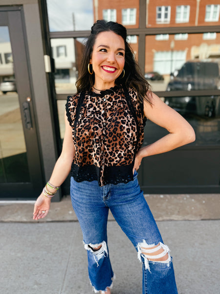 Alaina Leopard Blouse