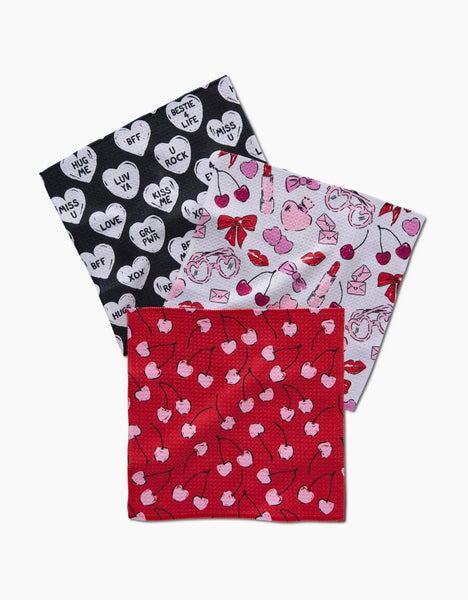 Geometry - Valentines Dishcloth Set