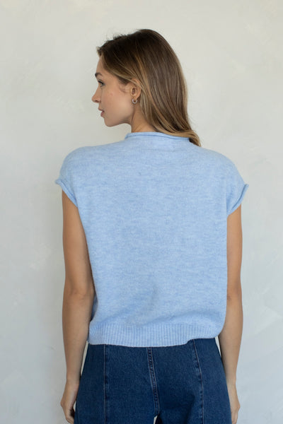 Piper Sleeveless Button-Down Knit Cardigan