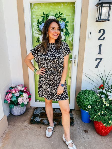 Leopard fit & flare set