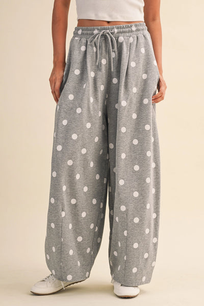 Abby Polka Dot Barrel Sweatpants