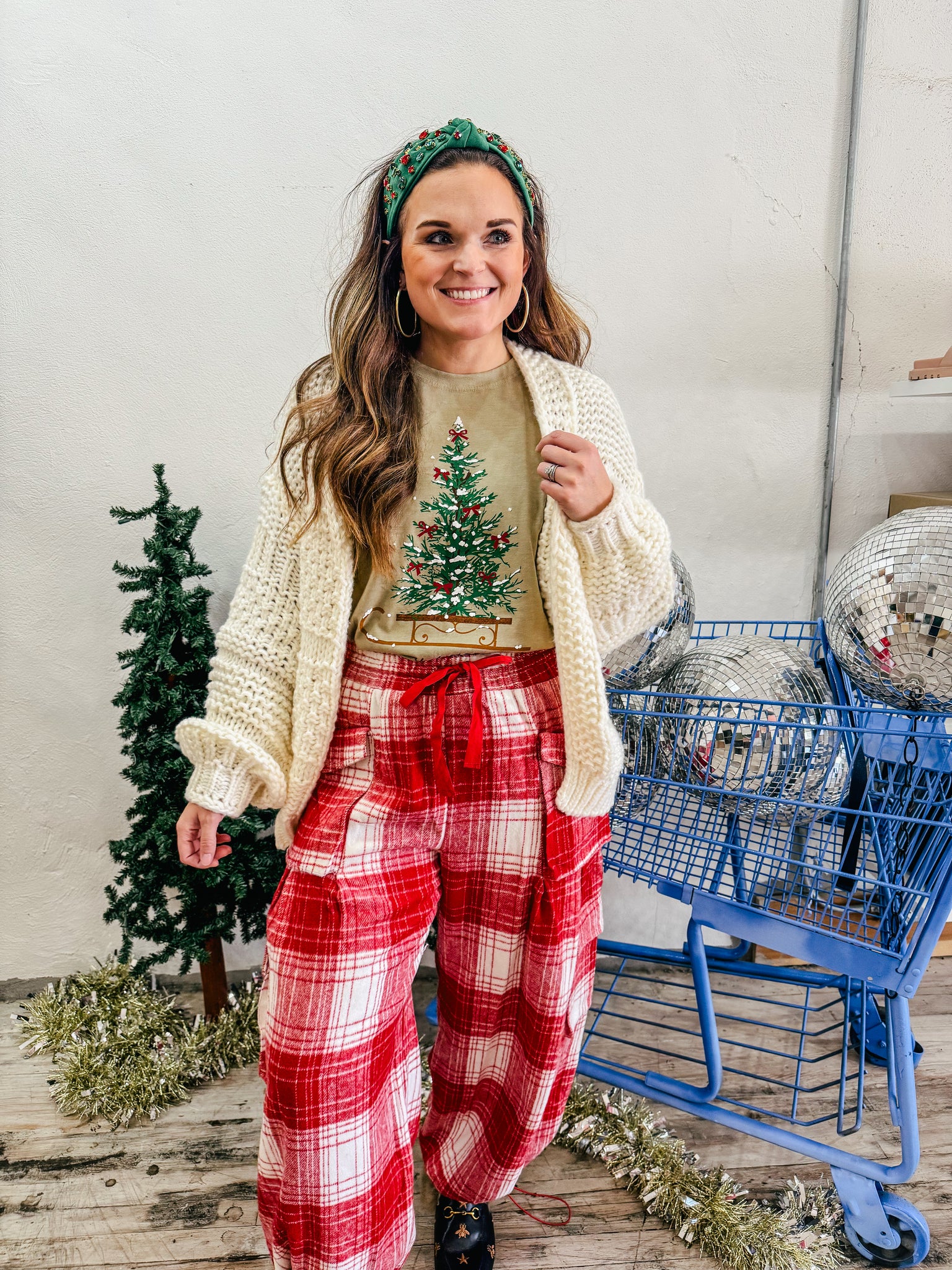 Holiday Plaid Fleece Jogger