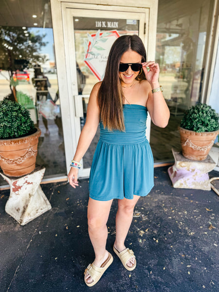 Allison Strapless Romper