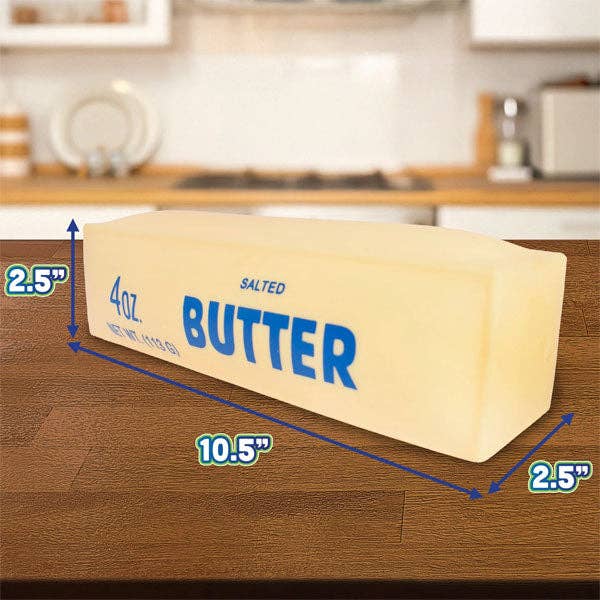 Showcase - Giant Salted Butter Stick 10" Slow-Rise Squishy Fidget Toy (1pc)