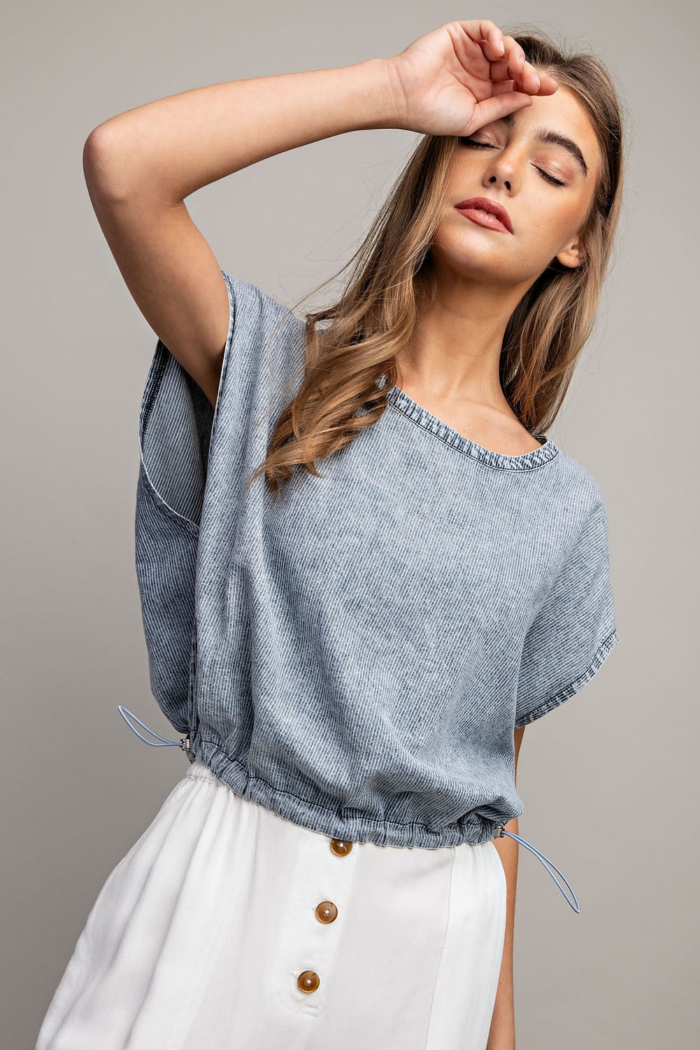 Everly Denim Top    