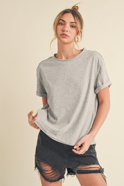 Cool Girl Essential Tee Small Heather Grey