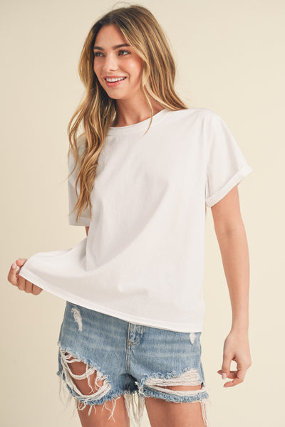 Cool Girl Essential Tee Small White