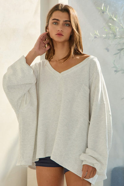 Heather Grey Terry Tunic