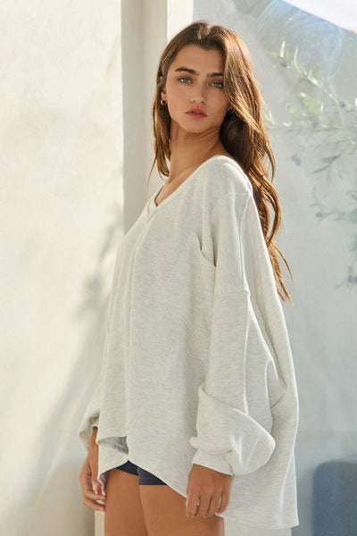 Heather Grey Terry Tunic