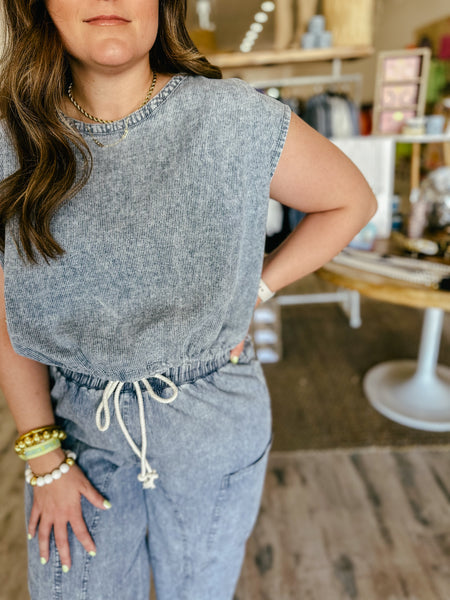 Everly Denim Top    