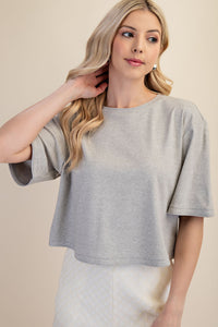 Gray Shimmer Tee