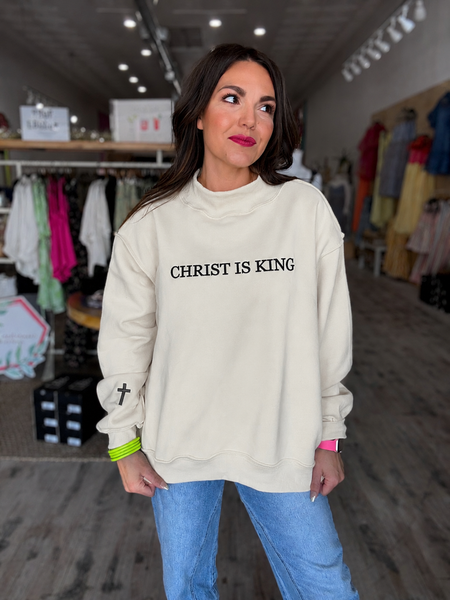 Christ is King Mock Neck