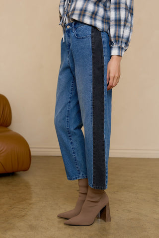 Colorblock Vintage Slim Fit Jean