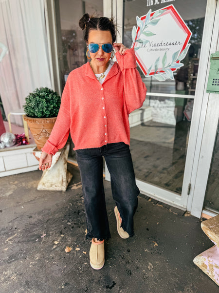 Black Distressed Hem Straight Jeans