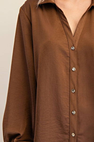 Carrie Brown Button Up