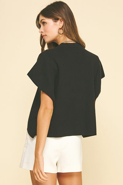Button Down Cape Sweater