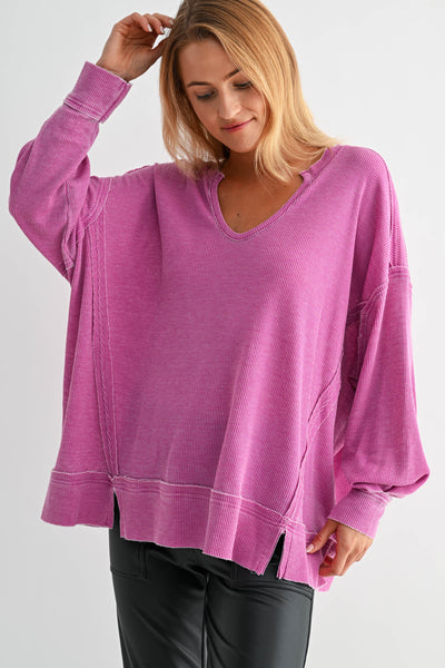 Wendy Waffle Knit Top