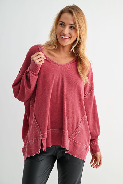 Wendy Waffle Knit Top