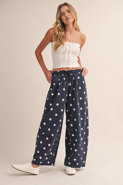 Abby Polka Dot Barrel Sweatpants