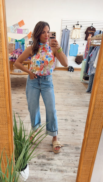 Watercolor Halter Bodysuit