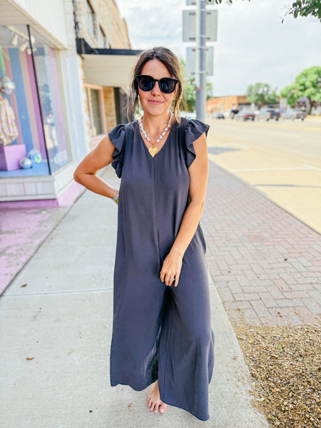 Claire Charcoal Jumpsuit