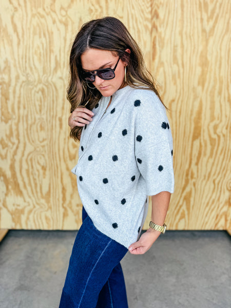 Saturday Style Polka Dot Cardigan