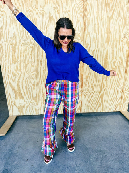 Over the Rainbow Plaid Pants
