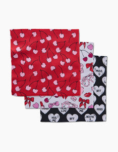 Geometry - Valentines Dishcloth Set