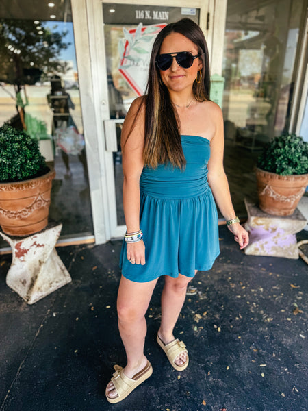 Allison Strapless Romper