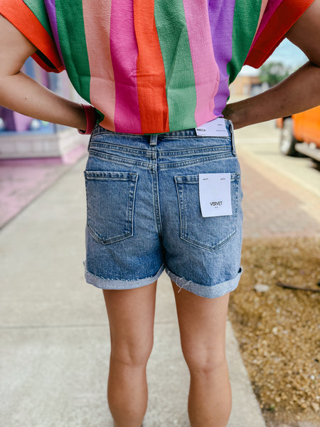 Rebecca High Rise Denim Shorts