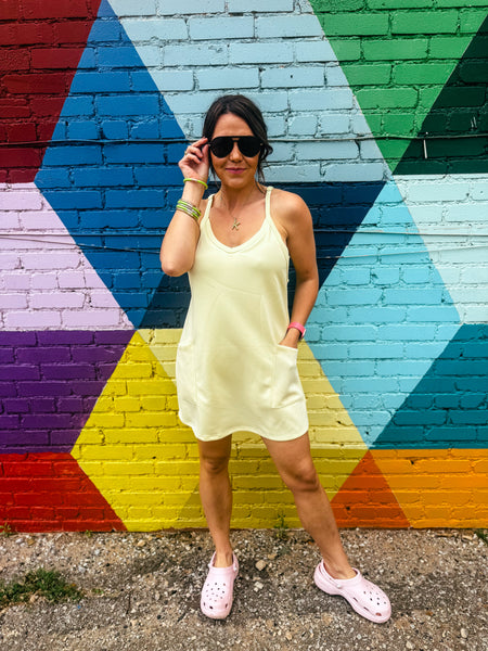 Hottie Shot Butter Yellow Dress