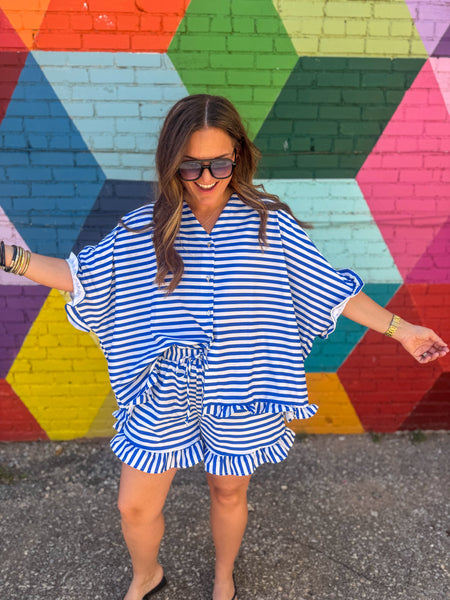 Saylor Blue Stripe Set