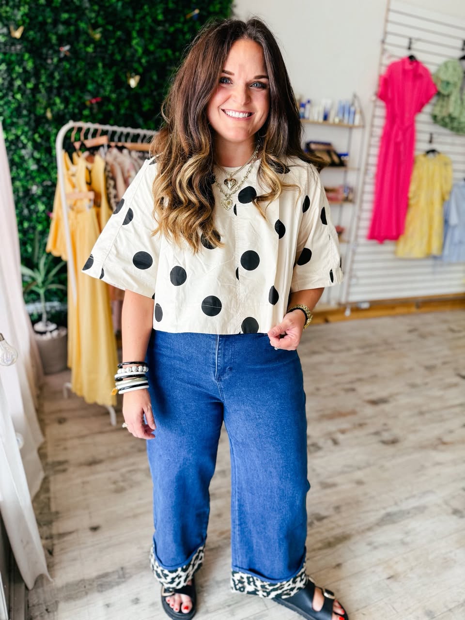 Polka Dot Crop Top