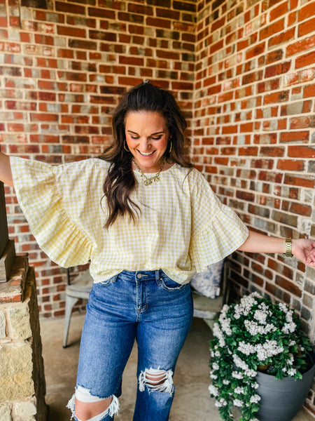 Yellow Gingham Blouse