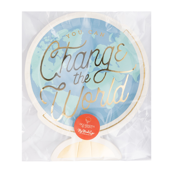 My Mind’s Eye - BTS1040 - Occasions By Shakira - Back To School Globe Paper Plate