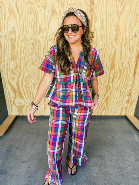 Over the Rainbow Plaid Pants